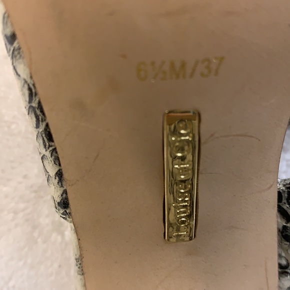 Louise et Cie Snakeskin block heel Sandal sz 6.5 - Picture 7 of 7
